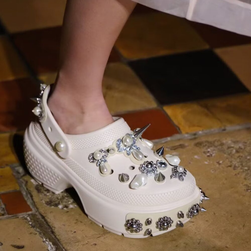 NIB SIMONE ROCHA CROCS STOMP CLOG DEW SIZE M5/W7